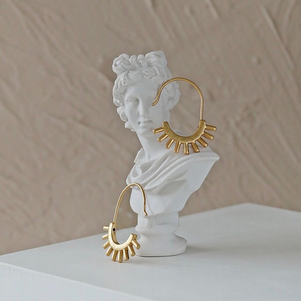 NWOT Madewell Succulent Gold Plated Drop Earrings - Picture 3 of 7